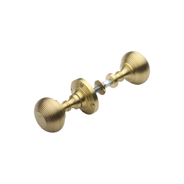 Reeded Rim Door Knob by M Marcus - Heritage Brass