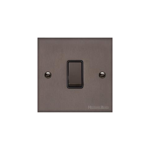 Stylist Bronze Raised Plate Range Switches & Sockets, RL9 - 1 Gang Rocker Switch by Heritage Brass By M-Marcus