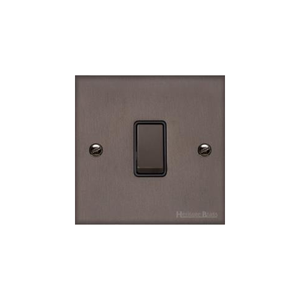 Stylist Bronze Raised Plate Range Switches & Sockets, RL9 - 20A Double Pole Switch by Heritage Brass By M-Marcus