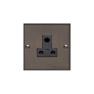 Stylist Bronze Raised Plate Range Switches & Sockets, RL9 - 5 Amp 3 Round Pin Socket by Heritage Brass By M-Marcus