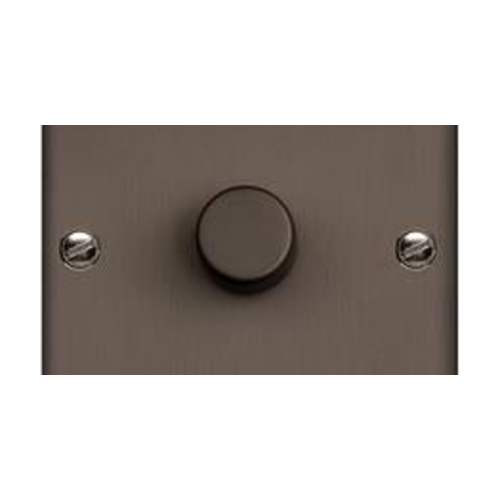 Stylist Bronze Raised Plate Range Switches & Sockets, RL9 - 1 Gang Dimmer 250 watts (Compatible with halogen/ incandescent bulbs) by Heritage Brass By M-Marcus