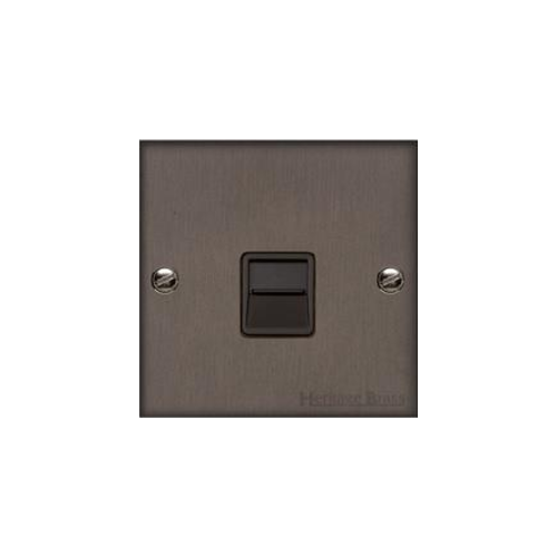 Stylist Bronze Raised Plate Range Switches & Sockets, RL9 - 1 Gang Master Line Socket by Heritage Brass By M-Marcus