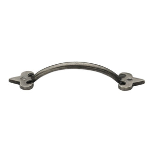 M Marcus - Heritage Brass, Rustic Pewter Fleur-De-Lys Cabinet Pull Handle, Cabinet Hardware, Cabinet Pull Handles