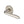 Sutton Reeded Door Handle on Round Rose by M Marcus - Heritage Brass