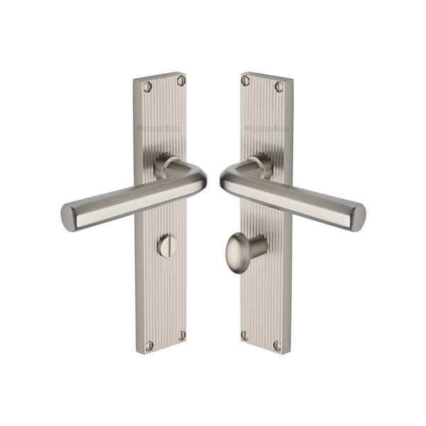 Octave Reeded Door Handle on Plate by M Marcus - Heritage Brass