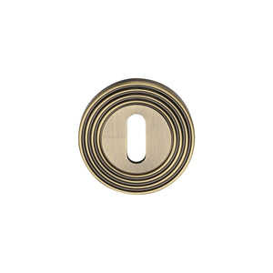 Reeded Key Escutcheon - RR4000 by M Marcus - Heritage Brass