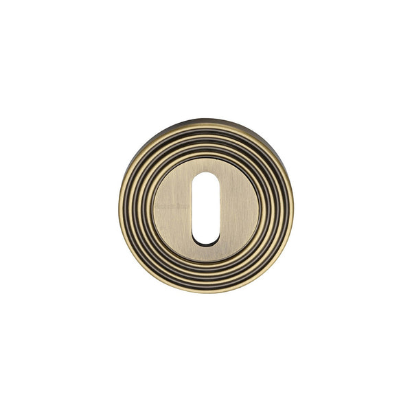 Reeded Key Escutcheon - RR4000 by M Marcus - Heritage Brass