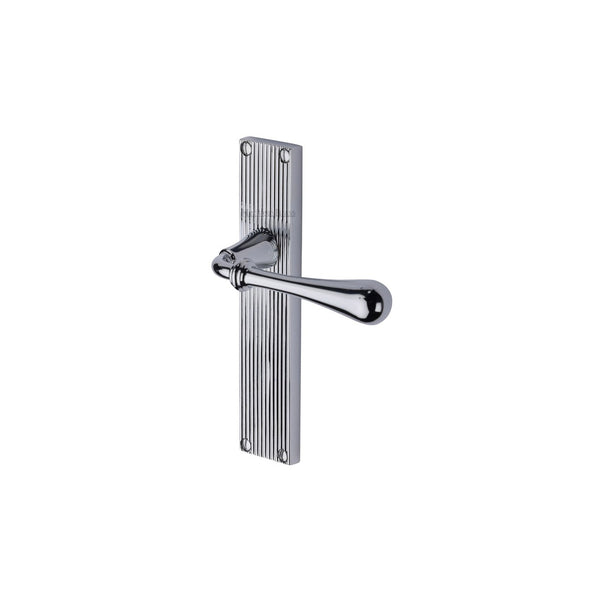 Roma Reeded Door Handle on Plate by M Marcus - Heritage Brass