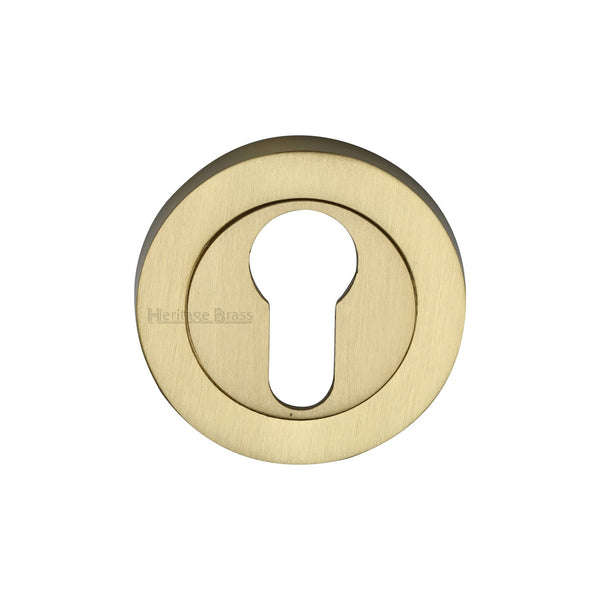 M Marcus - Heritage Brass, Euro Profile Cylinder Escutcheon Round - RS2004, Escutcheons & Privacy Thumbturns, Escutcheons