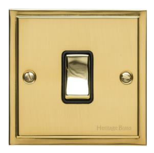 Elite Stepped Plate Range - Polished Brass - 20 Amp DP Switch