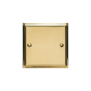 Elite Stepped Plate Range Polished Brass Switches & Sockets, S01 - Single Blank Plate by Heritage Brass By M-Marcus