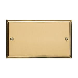 Elite Stepped Plate Range Polished Brass Switches & Sockets, S01 - Double Blank Plate by Heritage Brass By M-Marcus
