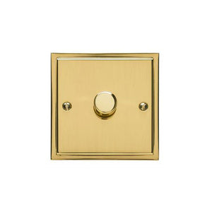 Elite Stepped Plate Range Polished Brass Switches & Sockets, S01 - 1G Multi Location Primary Dimmer by Heritage Brass By M-Marcus