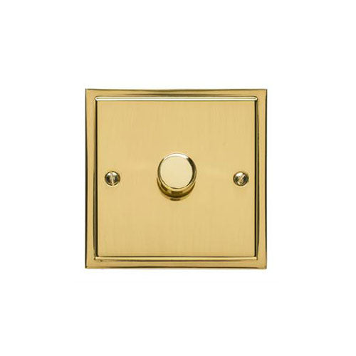 Elite Stepped Plate Range Polished Brass Switches & Sockets, S01 - 1G Multi Location Secondary Dimmer by Heritage Brass By M-Marcus