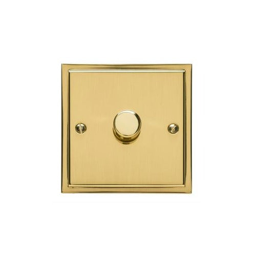 Elite Stepped Plate Range Polished Brass Switches & Sockets, S01 - 1G Multi Location Primary Dimmer by Heritage Brass By M-Marcus