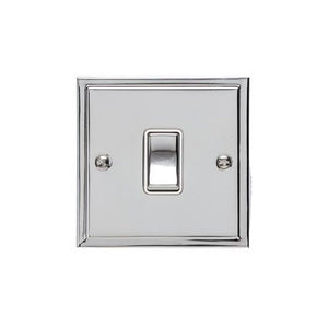 Elite Stepped Plate Range Satin Chrome Switches & Sockets, S03 - 1 Gang Rocker Switch by Heritage Brass By M-Marcus