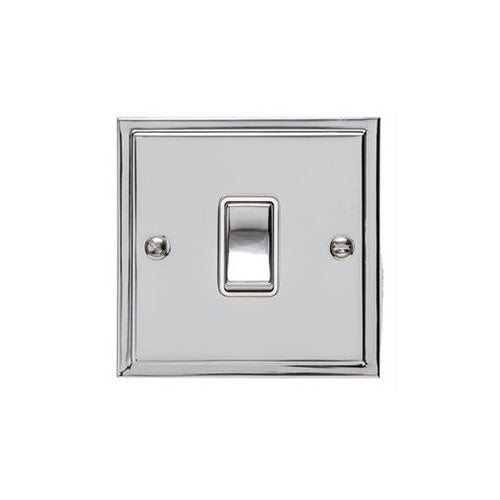 Elite Stepped Plate Range Satin Chrome Switches & Sockets, S03 - 1 Gang Rocker Switch by Heritage Brass By M-Marcus