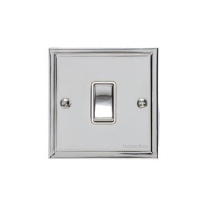Elite Stepped Plate Range Polished Chrome Switches & Sockets, S02 - 20A Double Pole Switch by Heritage Brass By M-Marcus