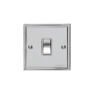 Elite Stepped Plate Range Polished Chrome Switches & Sockets, S02 - 20A Double Pole Switch by Heritage Brass By M-Marcus