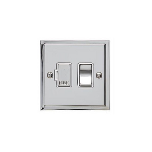 Elite Stepped Plate Range Polished Chrome Switches & Sockets, S02 - Switched Spur (13 Amp) by Heritage Brass By M-Marcus