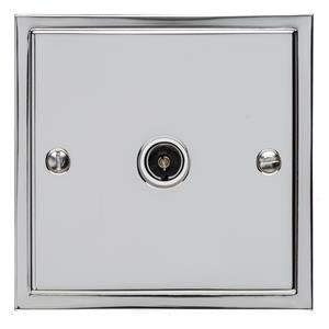 Elite Stepped Plate Range - Polished Chrome - 1 Gang Non-Isolated TV Coaxial Socket