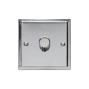 Elite Stepped Plate Range Polished Chrome Switches & Sockets, S02 - 1G Multi Location Secondary Dimmer by Heritage Brass By M-Marcus