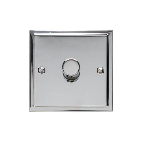 Elite Stepped Plate Range Polished Chrome Switches & Sockets, S02 - 1G Multi Location Secondary Dimmer by Heritage Brass By M-Marcus