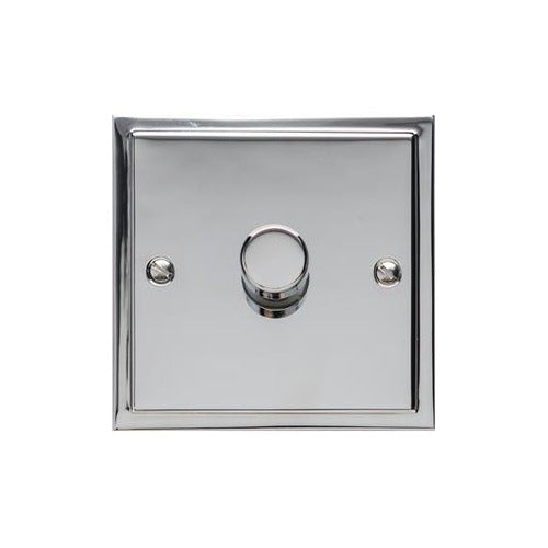 Elite Stepped Plate Range Polished Chrome Switches & Sockets, S02 - 1G Multi Location Primary Dimmer by Heritage Brass By M-Marcus