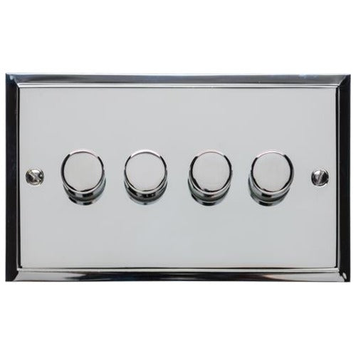 Elite Stepped Plate Range Polished Chrome Switches & Sockets, S02 - 4G Multi Location Secondary Dimmer by Heritage Brass By M-Marcus