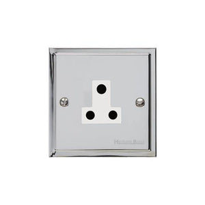 Elite Stepped Plate Range Polished Chrome Switches & Sockets, S02 - 5 Amp 3 Round Pin Socket by Heritage Brass By M-Marcus