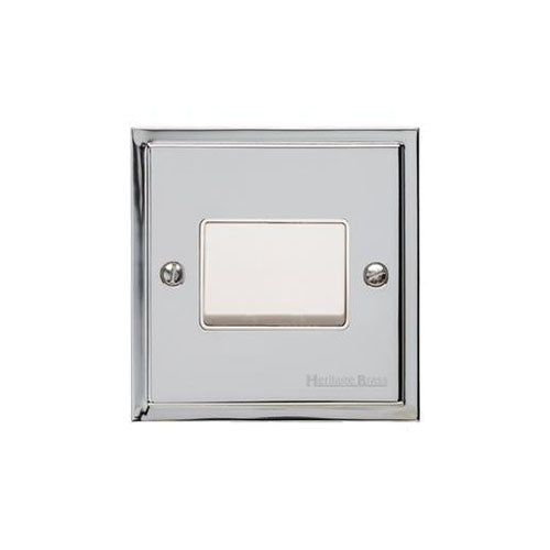 Elite Stepped Plate Range Polished Chrome Switches & Sockets, S02 - 6A Triple Pole Fan Isolator Switch by Heritage Brass By M-Marcus