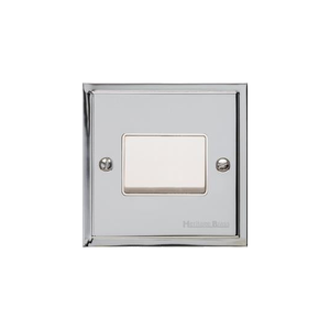 Elite Stepped Plate Range Polished Chrome Switches & Sockets, S02 - 6A Triple Pole Fan Isolator Switch by Heritage Brass By M-Marcus