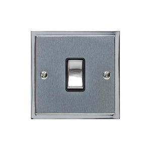 Elite Stepped Plate Range Polished Chrome Switches & Sockets, S02 - 1 Gang Rocker Switch by Heritage Brass By M-Marcus