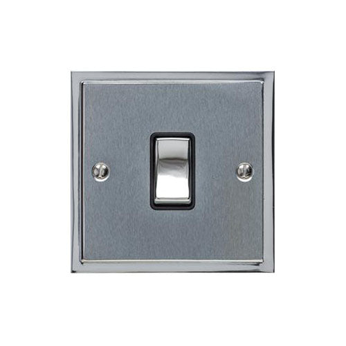 Elite Stepped Plate Range Polished Chrome Switches & Sockets, S02 - 1 Gang Rocker Switch by Heritage Brass By M-Marcus