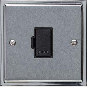 Elite Stepped Plate Range - Satin Chrome - Unswitched Spur (13 Amp)