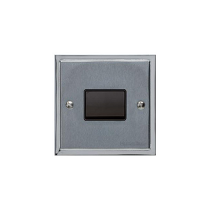 Elite Stepped Plate Range Satin Chrome Switches & Sockets, S03 - 6A Triple Pole Fan Isolator Switch by Heritage Brass By M-Marcus