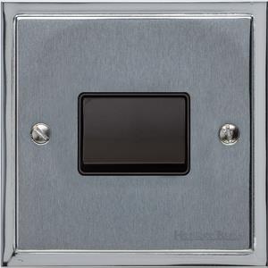 Elite Stepped Plate Range - Satin Chrome - 6 Amp Triple Pole Fan Isolating Switch