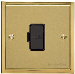 Elite Stepped Plate Range - Satin Brass - Unswitched Spur (13 Amp)