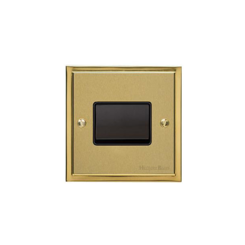 Elite Stepped Plate Range Satin Brass Switches & Sockets, S04 - 6A Triple Pole Fan Isolator Switch by Heritage Brass By M-Marcus