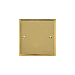 Elite Stepped Plate Range Satin Brass Switches & Sockets, S04 - Single Blank Plate by Heritage Brass By M-Marcus