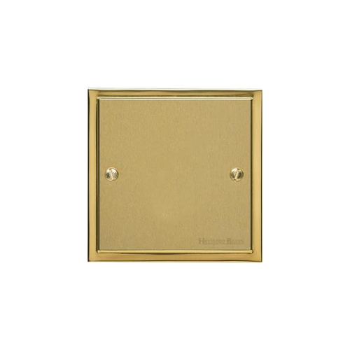 Elite Stepped Plate Range Satin Brass Switches & Sockets, S04 - Single Blank Plate by Heritage Brass By M-Marcus