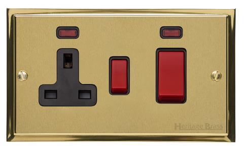 Elite Stepped Plate Range - Satin Brass - 45A Cooker Unit/13A Socket