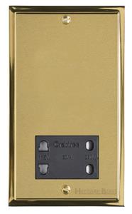 Elite Stepped Plate Range - Satin Brass - Shaver Socket Output Voltage 110/240V