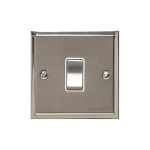 Elite Stepped Plate Range Satin Nickel Switches & Sockets, S05 - 20A Double Pole Switch by Heritage Brass By M-Marcus