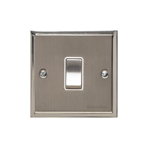 Elite Stepped Plate Range Satin Nickel Switches & Sockets, S05 - 20A Double Pole Switch by Heritage Brass By M-Marcus