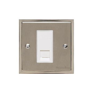 Elite Stepped Plate Range Satin Nickel Switches & Sockets, S05 - 1 Gang RJ45 by Heritage Brass By M-Marcus