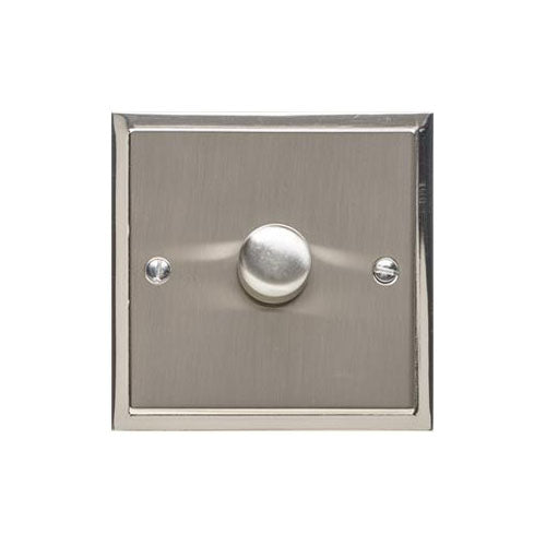 Elite Stepped Plate Range Satin Nickel Switches & Sockets, S05 - 1G Multi Location Secondary Dimmer by Heritage Brass By M-Marcus