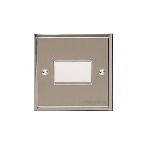 Elite Stepped Plate Range Satin Nickel Switches & Sockets, S05 - 6A Triple Pole Fan Isolator Switch by Heritage Brass By M-Marcus