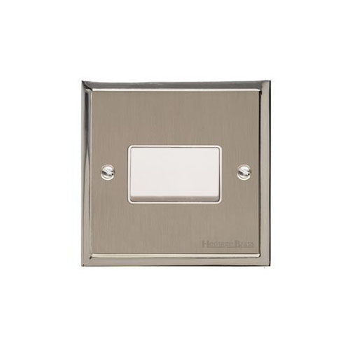 Elite Stepped Plate Range Satin Nickel Switches & Sockets, S05 - 6A Triple Pole Fan Isolator Switch by Heritage Brass By M-Marcus