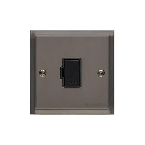 Elite Stepped Plate Range Polished Black Nickel Switches & Sockets, S06 - Unswitched Spur (13 Amp) by Heritage Brass By M-Marcus